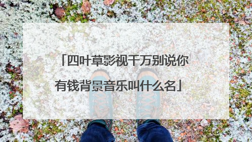 四叶草影视千万别说你有钱背景音乐叫什么名