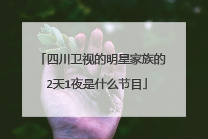 四川卫视的明星家族的2天1夜是什么节目
