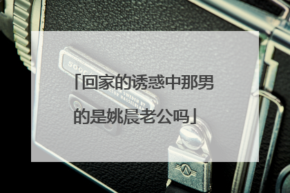 回家的诱惑中那男的是姚晨老公吗