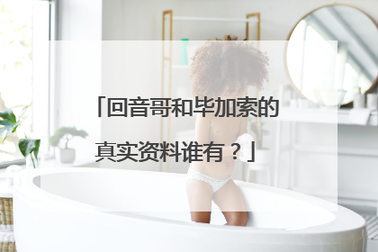 回音哥和毕加索的真实资料谁有？