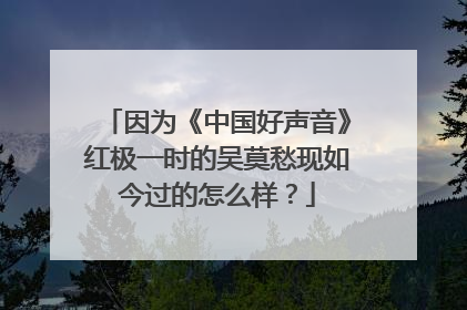 因为《中国好声音》红极一时的吴莫愁现如今过的怎么样？