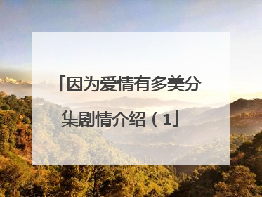 因为爱情有多美分集剧情介绍(1