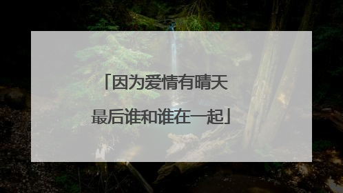 因为爱情有晴天 最后谁和谁在一起