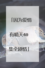 因为爱情有晴天40集全剧情