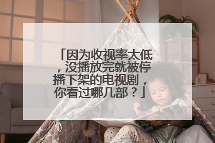 因为收视率太低,没播放完就被停播下架的电视剧,你看过哪几部?