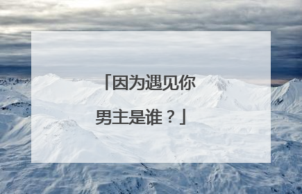 因为遇见你男主是谁?
