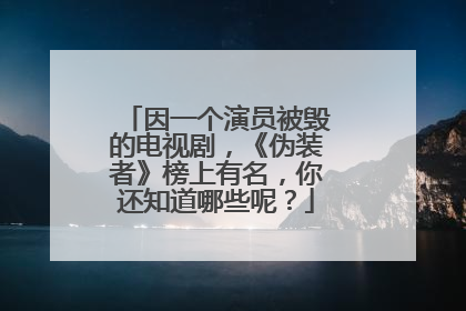因一个演员被毁的电视剧，《伪装者》榜上有名，你还知道哪些呢？