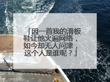因一首我的滑板鞋让他火遍网络，如今却无人问津，这个人是谁呢？