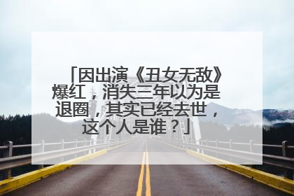 因出演《丑女无敌》爆红，消失三年以为是退圈，其实已经去世，这个人是谁？