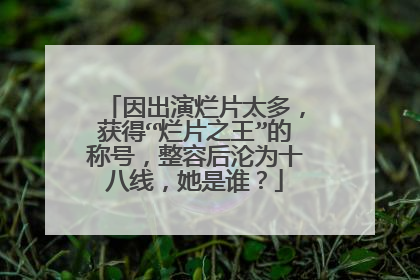 因出演烂片太多,获得“烂片之王”的称号,整容后沦为十八线,她是谁?