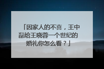 因家人的不喜，王中磊给王晓蓉一个世纪的婚礼你怎么看？