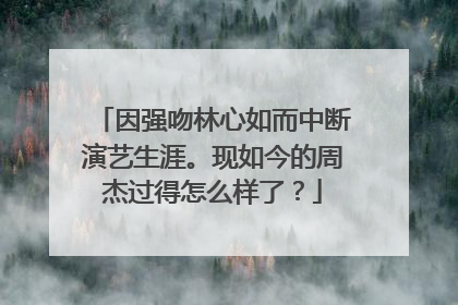 因强吻林心如而中断演艺生涯。现如今的周杰过得怎么样了？