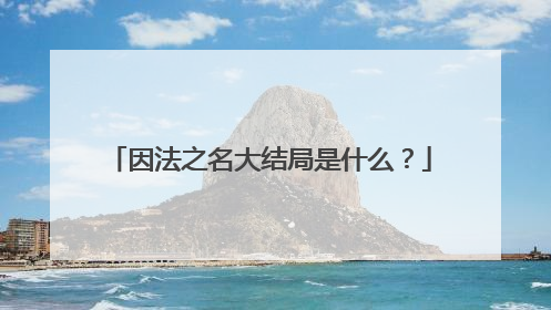 因法之名大结局是什么?