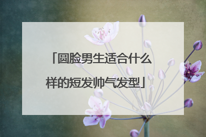 圆脸男生适合什么样的短发帅气发型