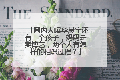 圈内人曝华晨宇还有一个孩子,妈妈是樊博艺,两个人有怎样的相识过程?