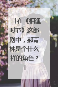 在《相逢时节》这部剧中,郝青林是个什么样的角色?