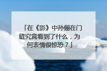 在《影》中孙俪在门缝究竟看到了什么,为何表情很惊恐?