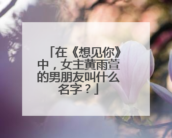 在《想见你》中,女主黄雨萱的男朋友叫什么名字?