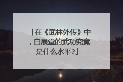 在《武林外传》中，白展堂的武功究竟是什么水平?