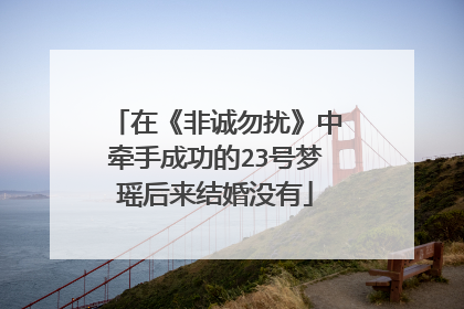 在《非诚勿扰》中牵手成功的23号梦瑶后来结婚没有