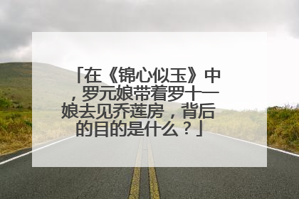 在《锦心似玉》中，罗元娘带着罗十一娘去见乔莲房，背后的目的是什么？