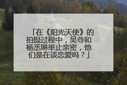 在《阳光天使》的拍摄过程中,吴尊和杨丞琳举止亲密,他们是在谈恋爱吗?