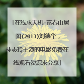 在线求天机·富春山居图(2013)刘德华,林志玲主演的电影免费在线观看资源求分享