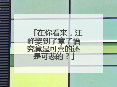在你看来，汪峰娶到了章子怡究竟是可喜的还是可悲的？
