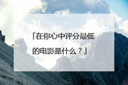 在你心中评分最低的电影是什么?