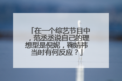 在一个综艺节目中，范丞丞说自己的理想型是倪妮，鞠婧祎当时有何反应？