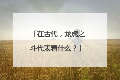 在古代，龙虎之斗代表着什么？