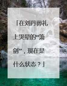 在刘丹葬礼上哭晕的“箫剑”，现在是什么状态？