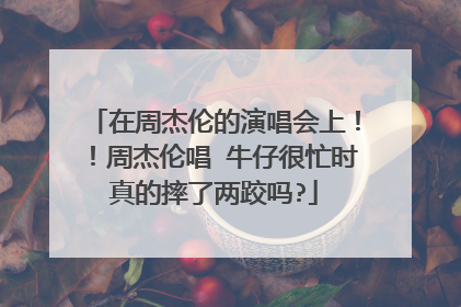 在周杰伦的演唱会上！！周杰伦唱 牛仔很忙时真的摔了两跤吗?