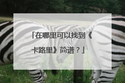 在哪里可以找到《卡路里》简谱？