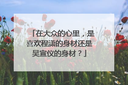 在大众的心里,是喜欢程潇的身材还是吴宣仪的身材?