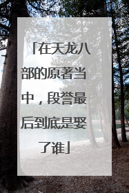 在天龙八部的原著当中,段誉最后到底是娶了谁