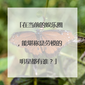 在当前的娱乐圈,能堪称是劳模的明星都有谁?