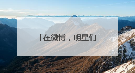 在微博,明星们成为“生活家”