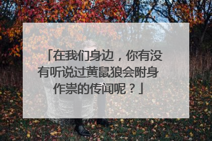 在我们身边,你有没有听说过黄鼠狼会附身作祟的传闻呢?