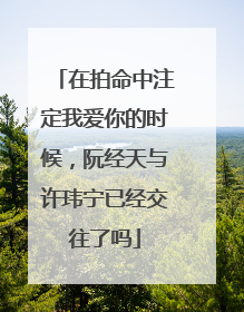 在拍命中注定我爱你的时候，阮经天与许玮宁已经交往了吗