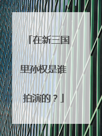 在新三国里孙权是谁拍演的？