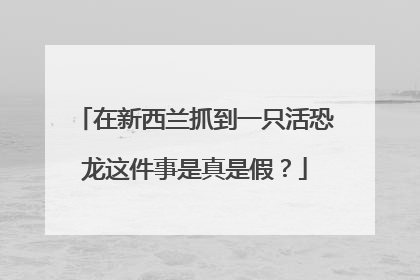 在新西兰抓到一只活恐龙这件事是真是假?