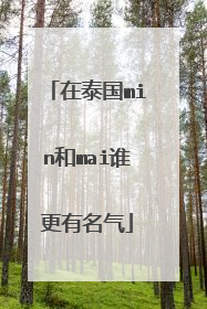 在泰国min和mai谁更有名气