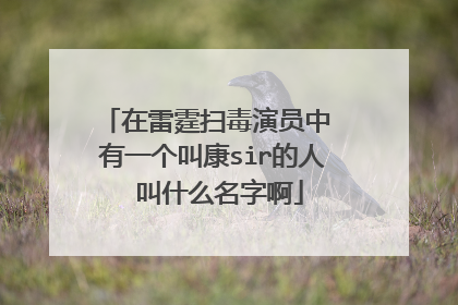 在雷霆扫毒演员中 有一个叫康sir的人 叫什么名字啊