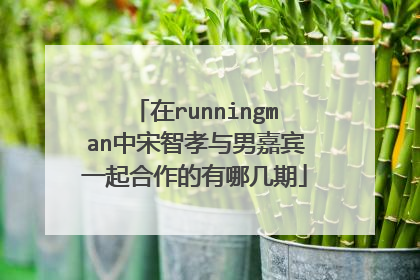 在runningman中宋智孝与男嘉宾一起合作的有哪几期