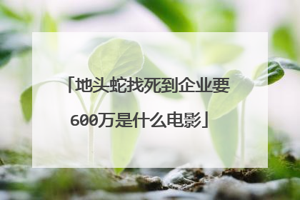 地头蛇找死到企业要600万是什么电影
