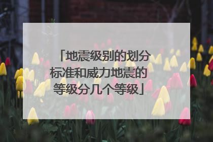 地震级别的划分标准和威力地震的等级分几个等级