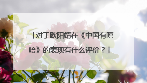 对于欧阳靖在《中国有嘻哈》的表现有什么评价?