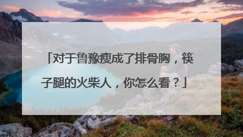 对于鲁豫瘦成了排骨胸，筷子腿的火柴人，你怎么看？