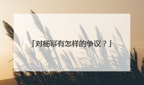 对杨幂有怎样的争议?
